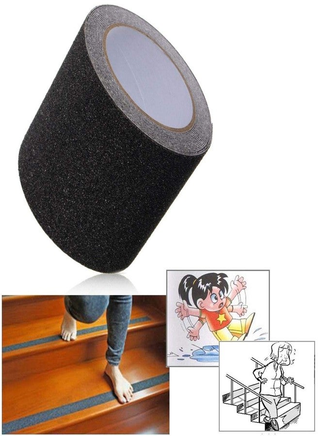 Ndola ,4" x 35Ft Heavy Duty Anti Slip Tape for Stairs Outdoor/Indoor Waterproof Grip Tape Safety Non Skid Roll for Stair Steps Traction Tread Staircases Non Slip Strips Black - Image 2